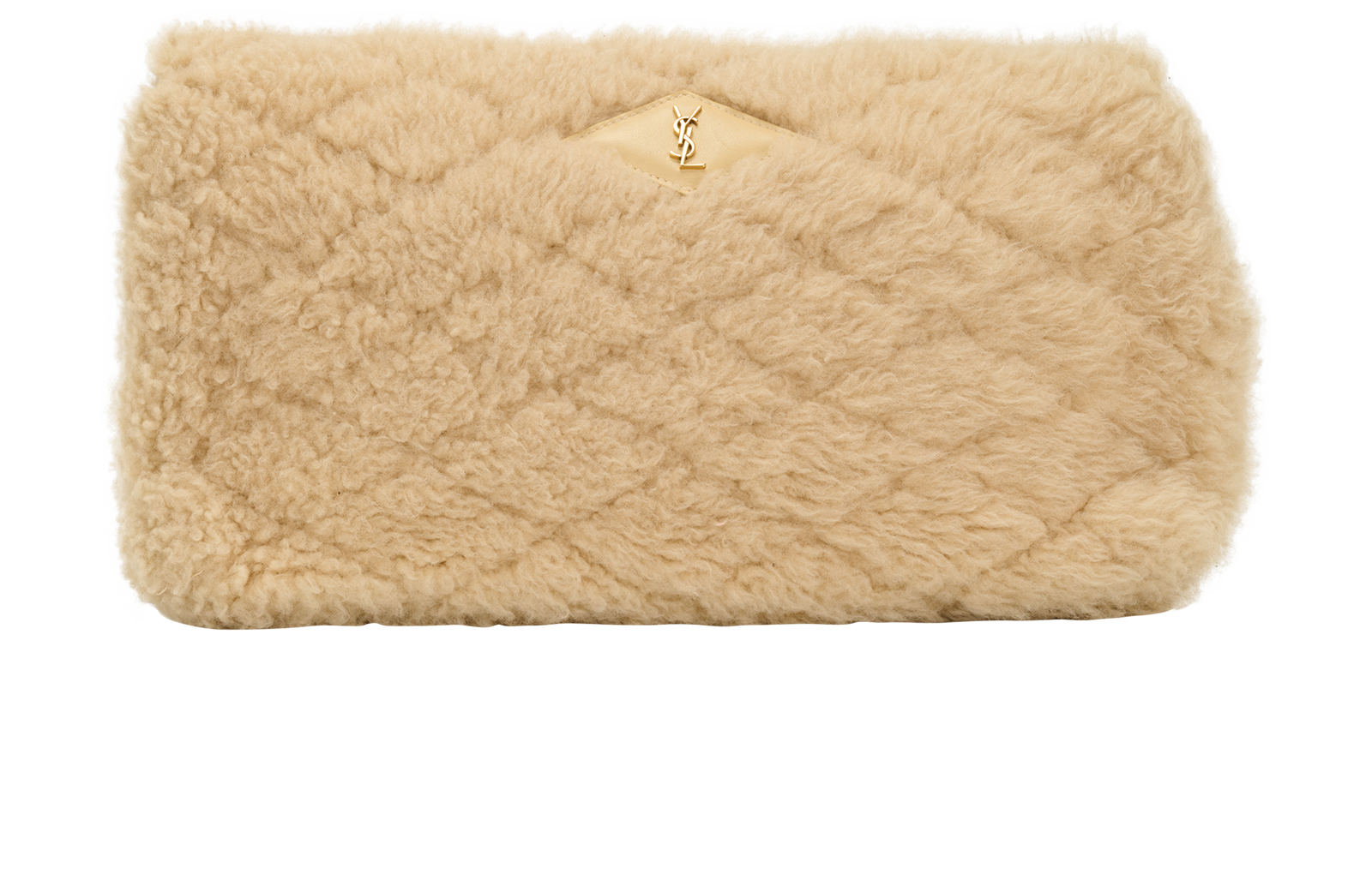 Sade Envelope Clutch, &pound;450, Handbags, Beige, Shearling, Back view